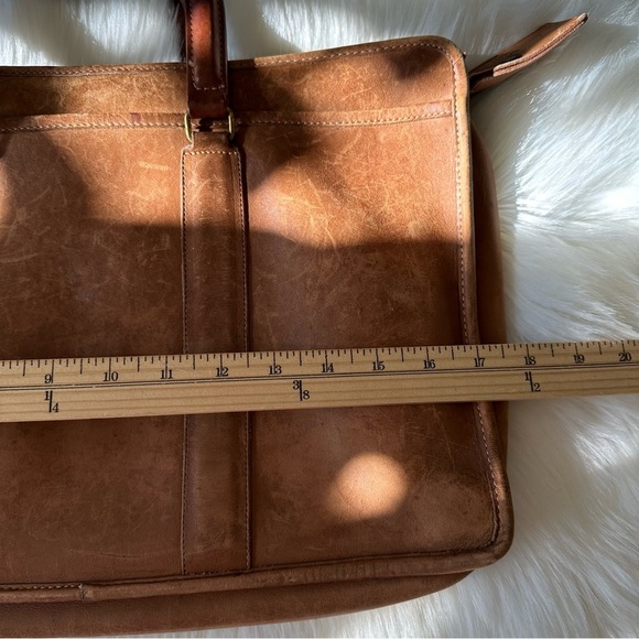 Vintage Coach Briefcase Handbag Brown Leather - Picture 15 of 16